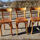 Series of 3 chairs bistrot bauhmann - vintage