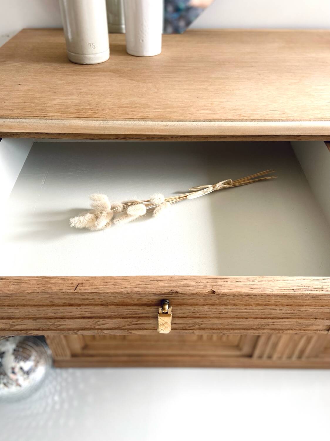 Grand buffet Art Déco en chêne massif - Enfilade vintage