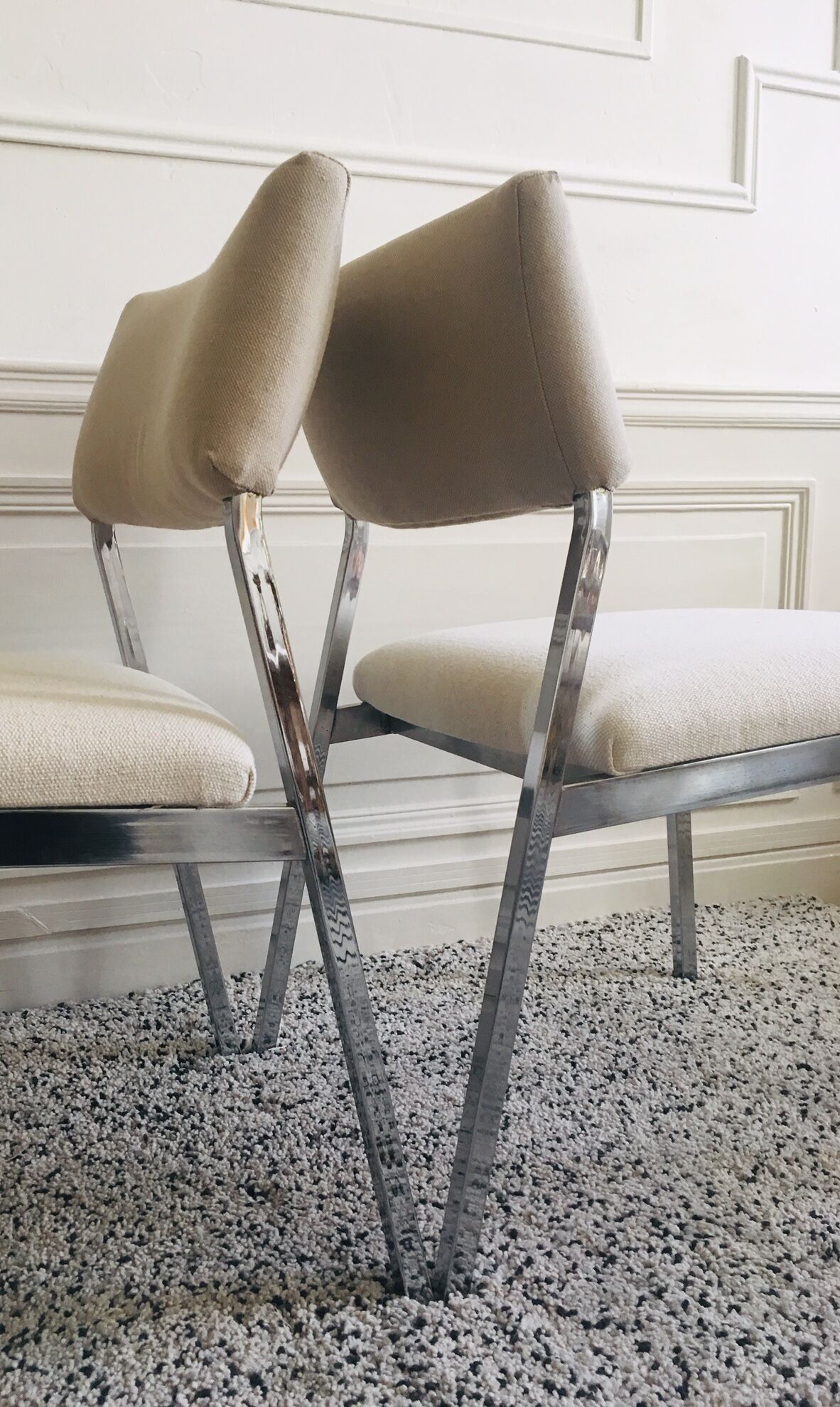 Pair of seats wide vintage