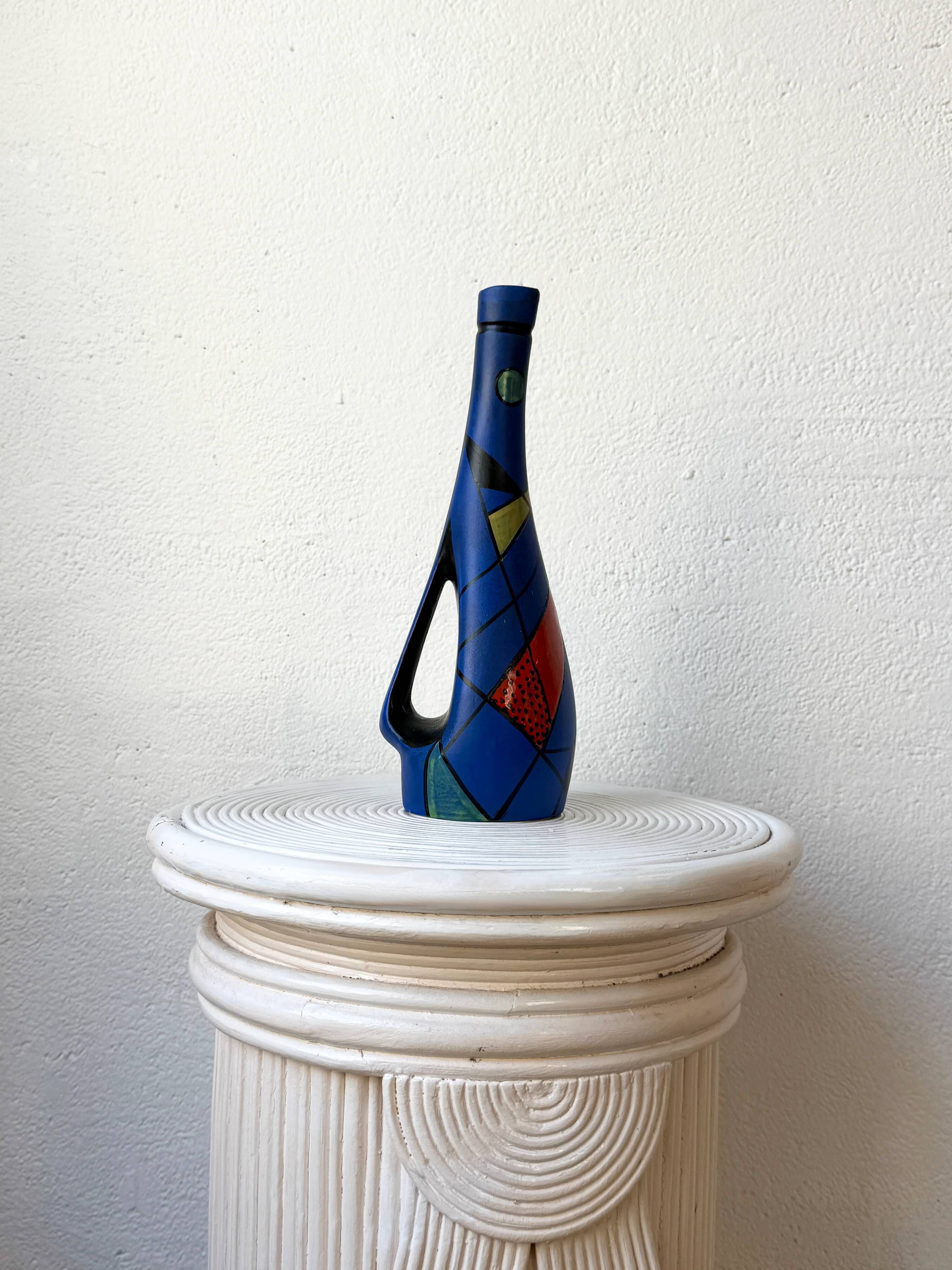 Vase / jug in ceramic "Maiolica Deruta", Italy, 1960s