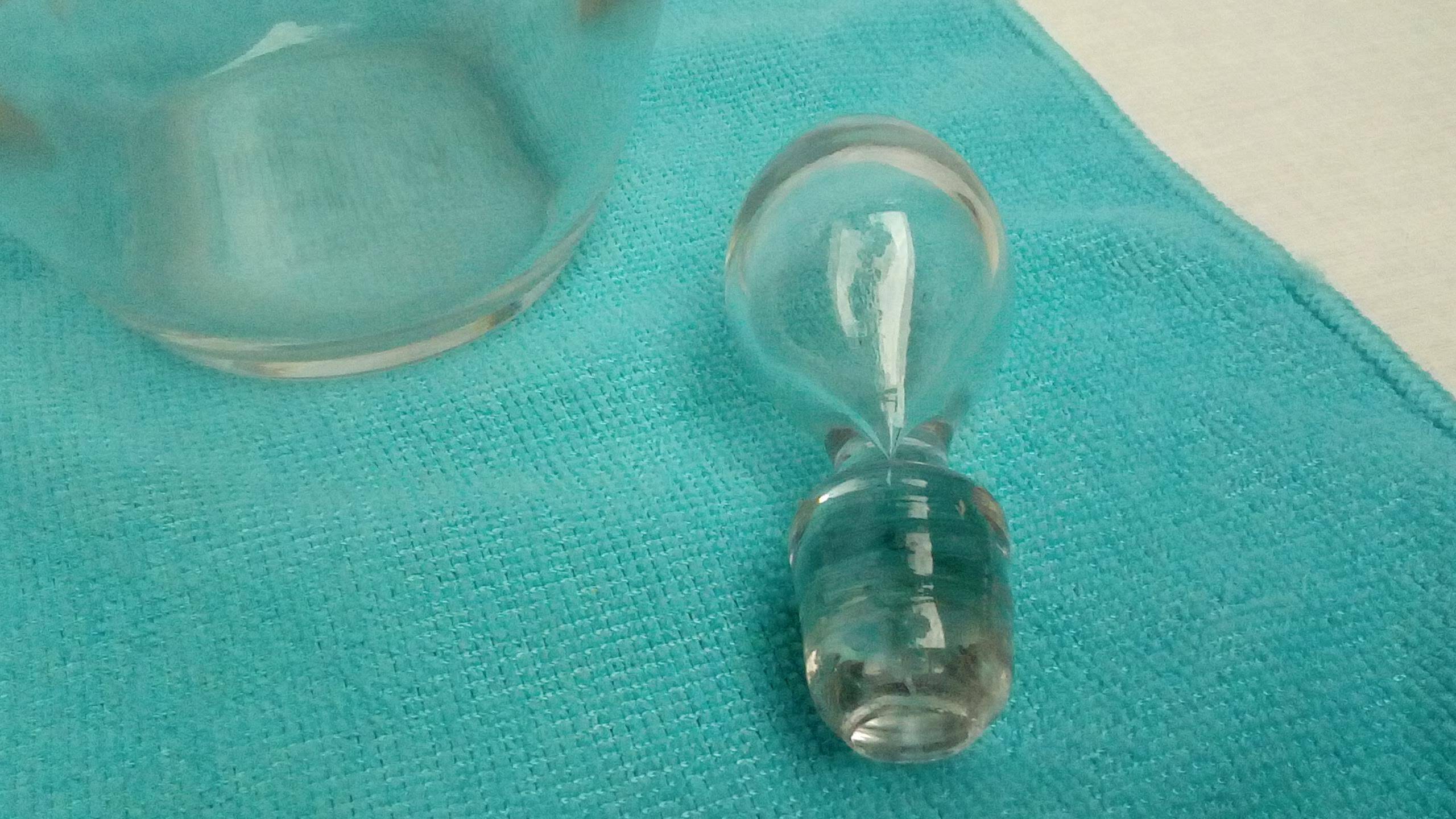 Chiseled crystal carafe stamped belgium