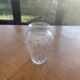 Hyacinth vase in molded transparent glass vintage pattern