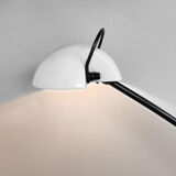 1970s white table lamp "alina" by valenti with box, made in italy