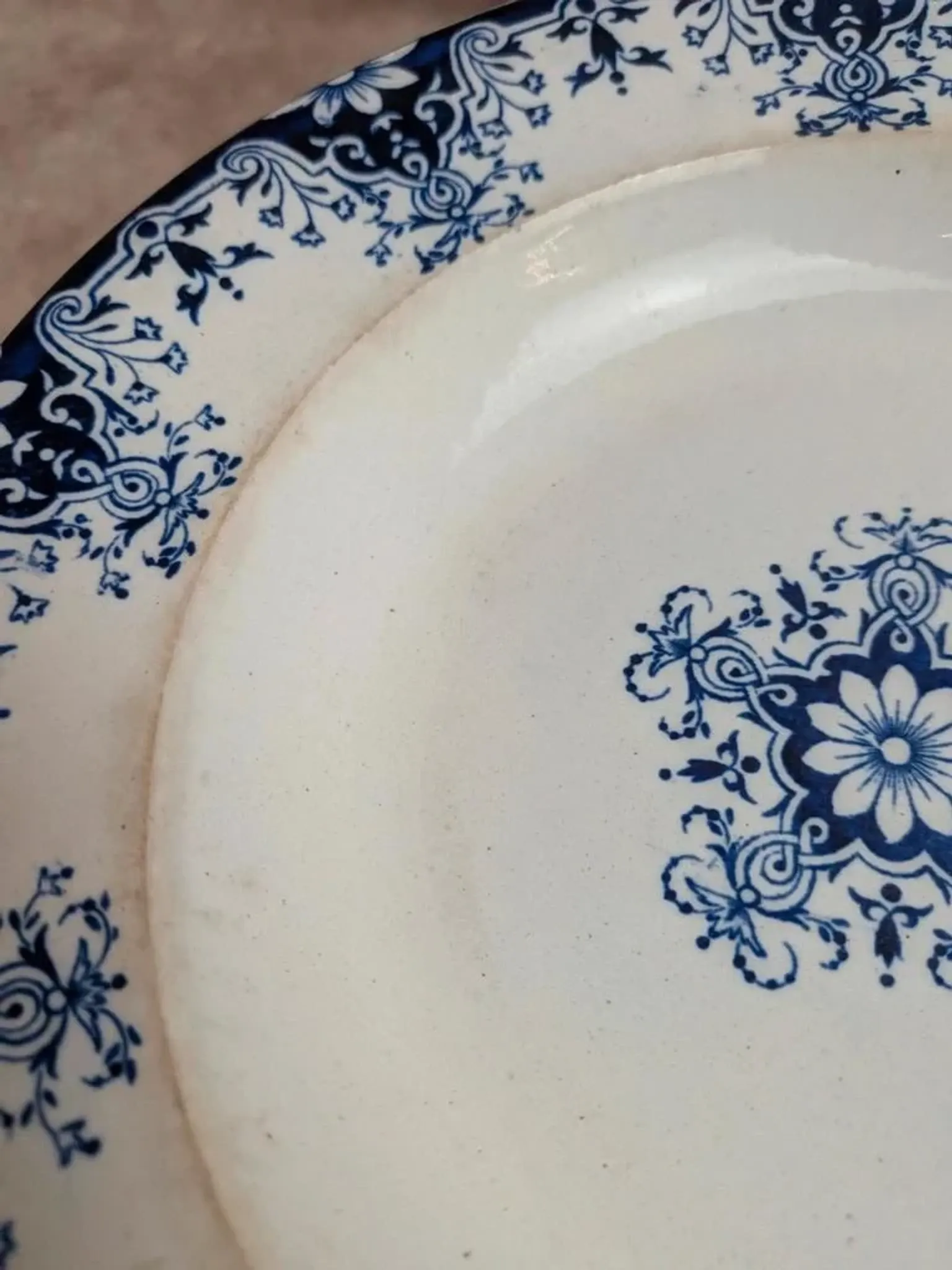 Set of 2 deep plates in ironstone Jules Vieillard Bordeaux – Rouen