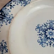 Set of 2 deep plates in ironstone Jules Vieillard Bordeaux – Rouen