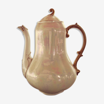 Sarreguemines earthenware teapot