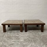 Brutalist coffee tables, set of 2