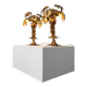 Pair of gold-plated palm tree table lamps by Hans Kögl, Germany, 1970s
