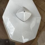 Art Deco sugar bowl circa 1930-40 Czechoslovakian porcelain - Silver trim