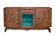 Buffet 3 portes 2 tiroirs en placage de noyer 1960