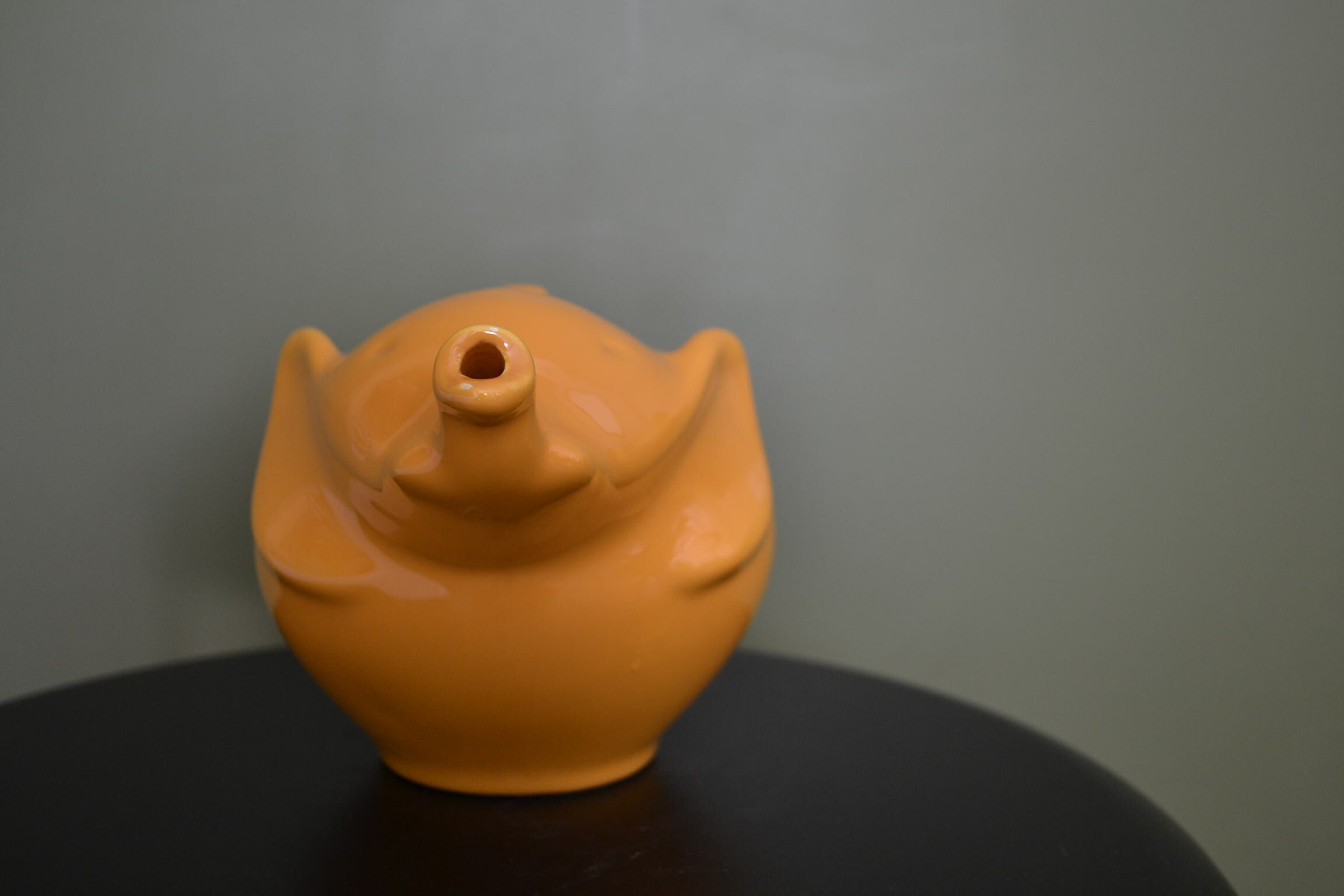 Elephant orange teapot