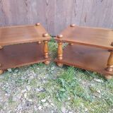 Pair of low wooden bedside tables