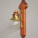 Vintage wall lamp in Murano glass, wood and brass, 1970