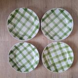 La Redoute x Selency set of 4 green dinner plates