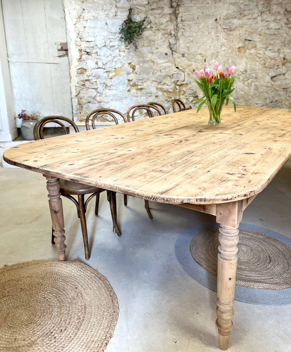 Antique table completely restored