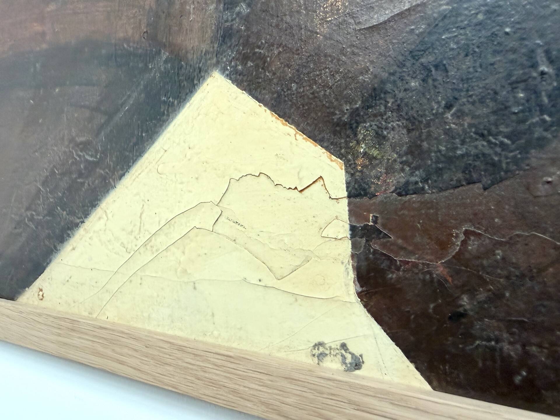 Abstract diptych "deconstructed architecture", France 1970