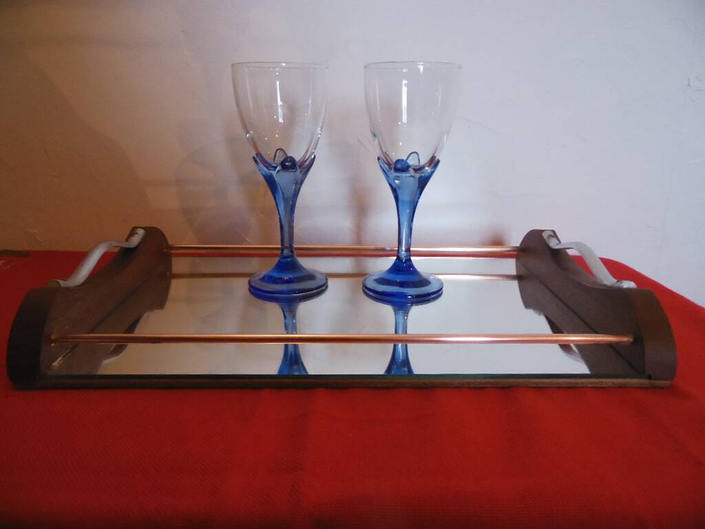 Vintage mirror tray