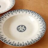 Three soup plates in Terre de fer, Sarreguemines, Algiers