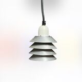 Pair of vintage pendant lights - 70s design metal lamps