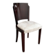 Table chair in rosewood and suede