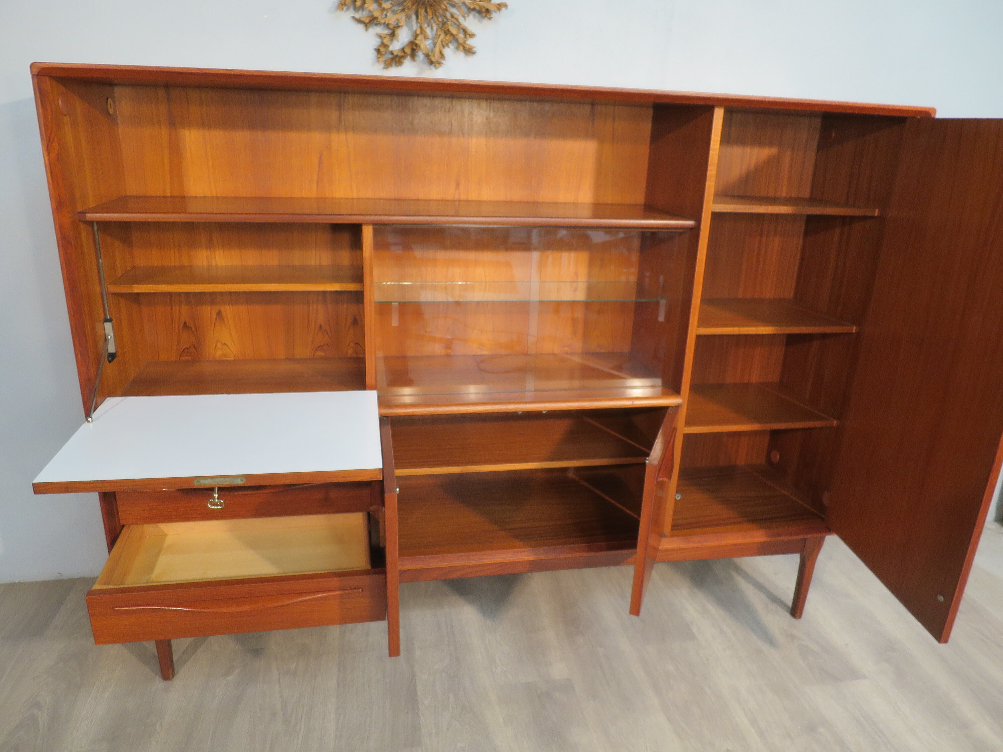 Scandinavian secretary of the 70s in teak