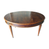 Oval table with medallion in mahogany speckled mahogany Louis XVI