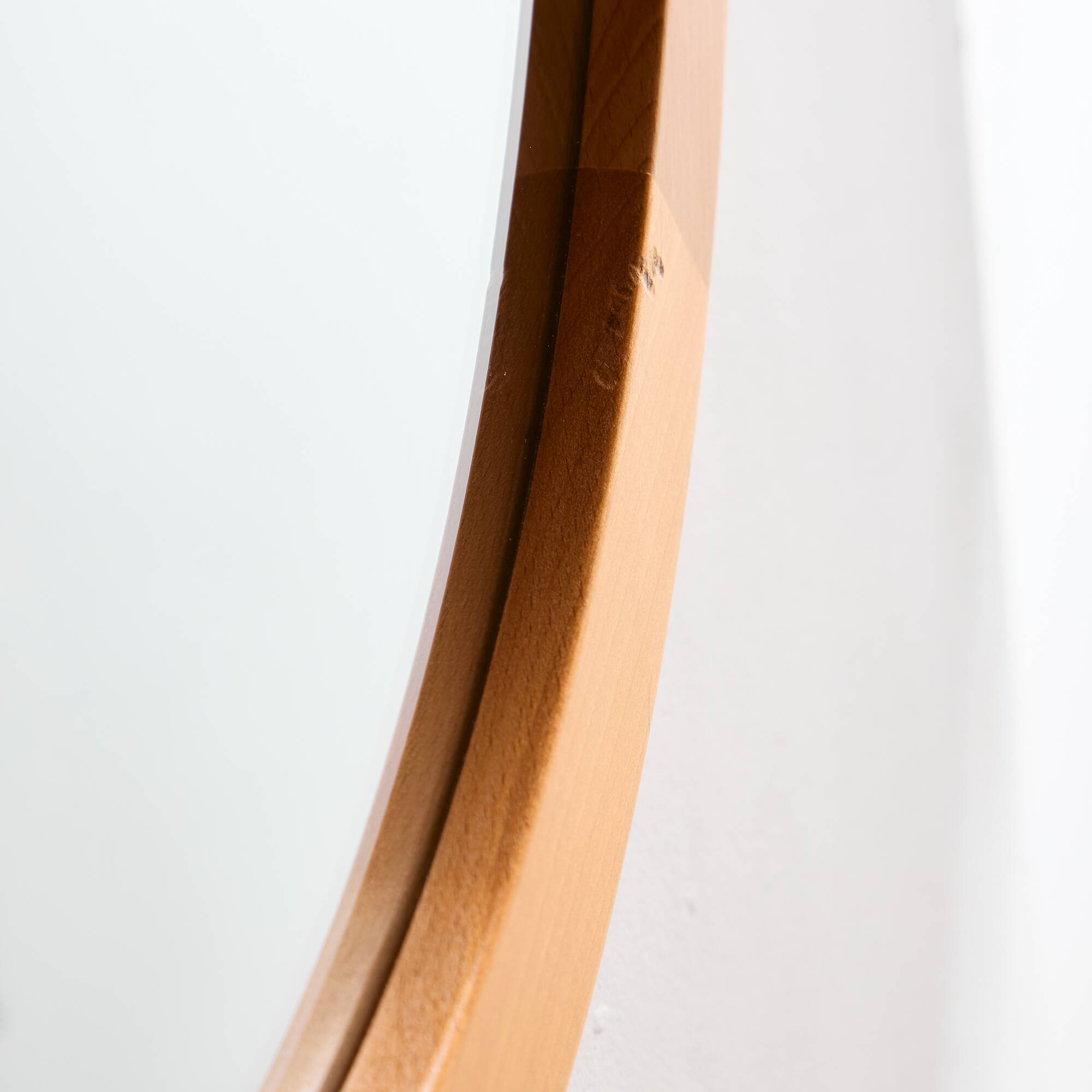 Beech framed mirror by Aksel Kjersgaard