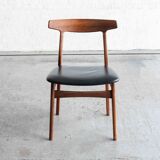 Dining chairs 'model 60' by Hennig Kjaernulf for Bruno Hansen, Denmark 1960