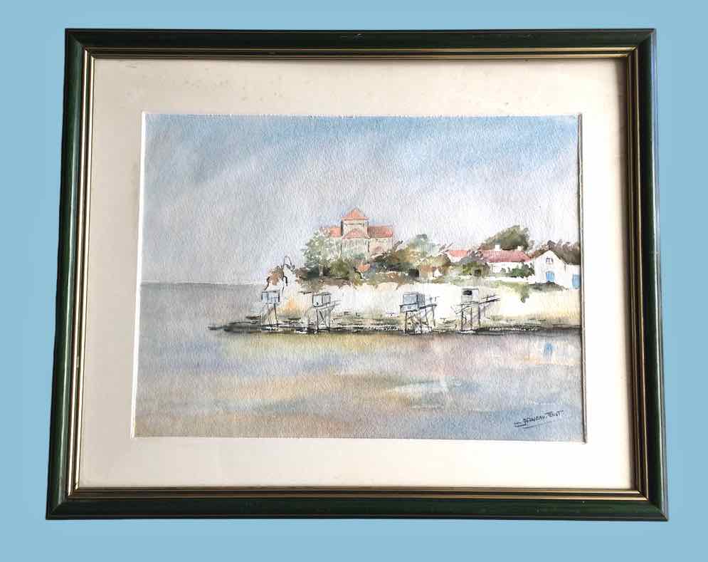 Aquarelle estuaire de la Gironde