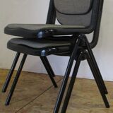 4 chaises Vertebra noires