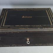Old travel box for sewing and other Napoleon III