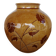Vintage glazed vase with floral decoration signed Nigon.