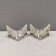 A pair of beautiful vintage glass candlesticks/vases from Prelz 1990s