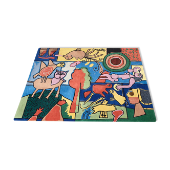 Corneille art rug scandinavia 1970s