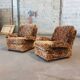 Paire de fauteuils en velours, 1970