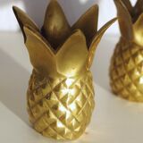 Pineapple brass candlesticks