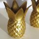 Pineapple brass candlesticks