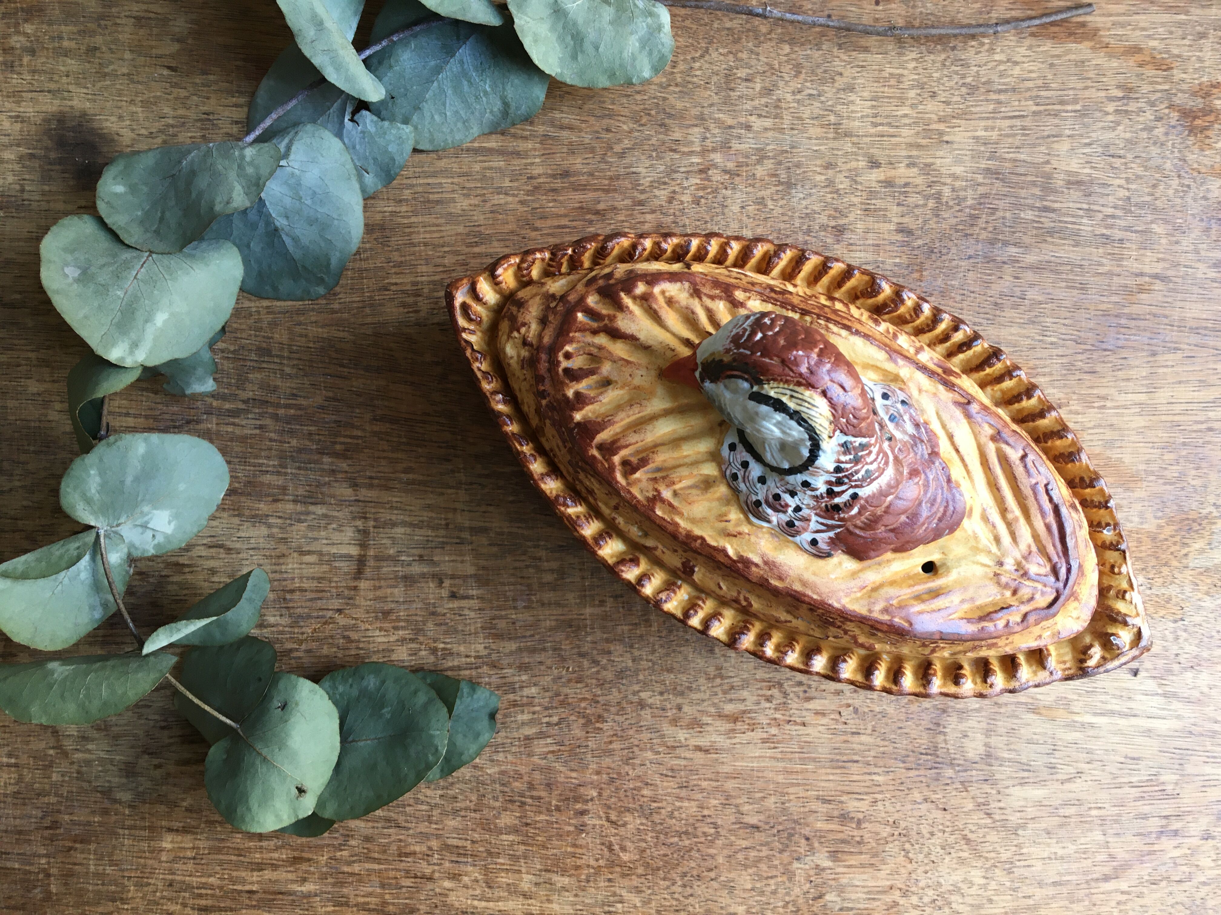 Pilivite porcelain oval pheasant terrine / Pillivuyt