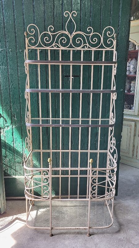 Etagere boulangere ancienne en fer forge a 5 niveaux