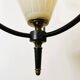 Mid-century metal and opaline pendant light, 1950s