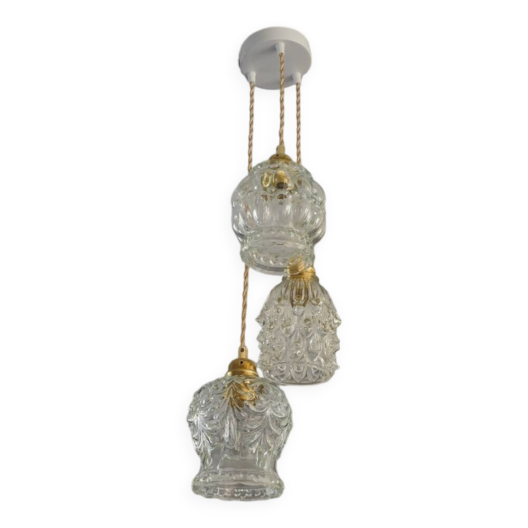 Suspension 3 transparent globes