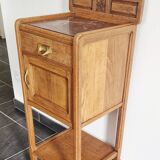 Art Deco style bedside table in solid oak, 1930s