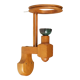 Wall lamp in oak and ceramic Guillerme and Chambron