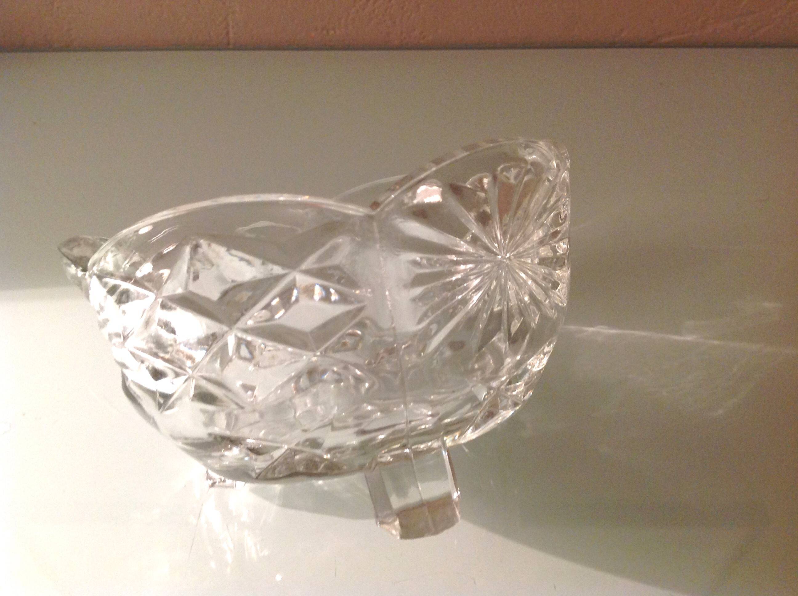 Cut glass pocket empty / vintage 60s-70s