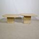 Tables gigognes en travertin, ensemble de 2, années 1970