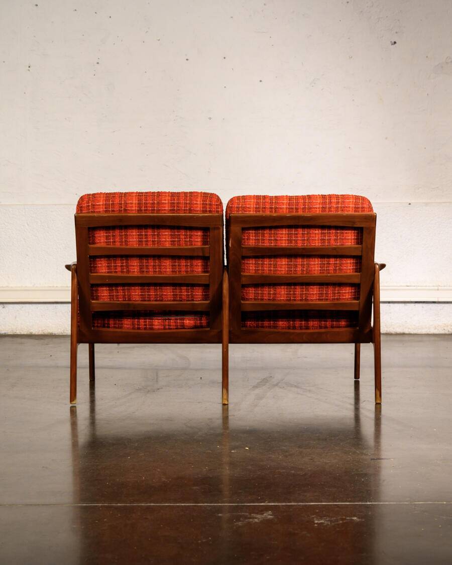 Scandinavian two-seater bench