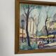 Mid Century Swedish Oil on Panel – “Lakerstationen” by L. Knut Norman