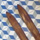 Pair of vintage wooden skis