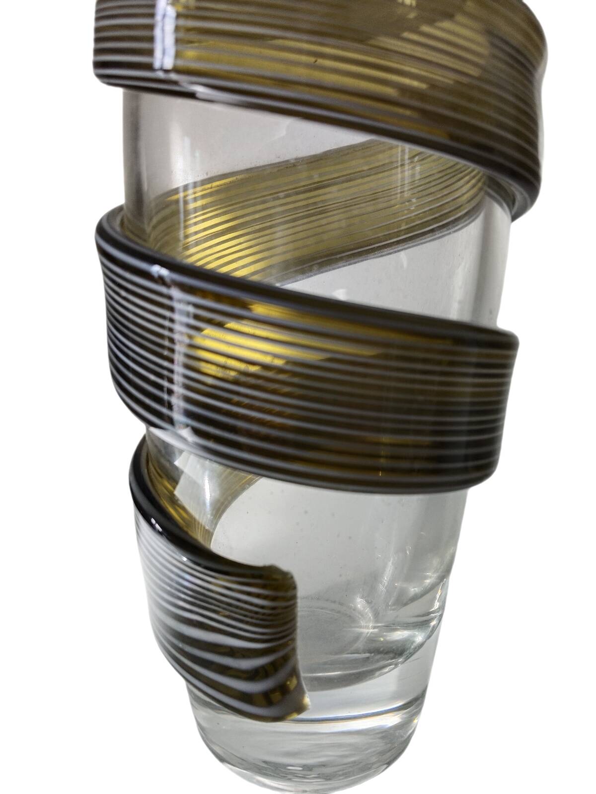 Large vintage blown glass vase in Murano style.