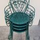 Série de 4 fauteuils de Jardin Fermob en fer ancien